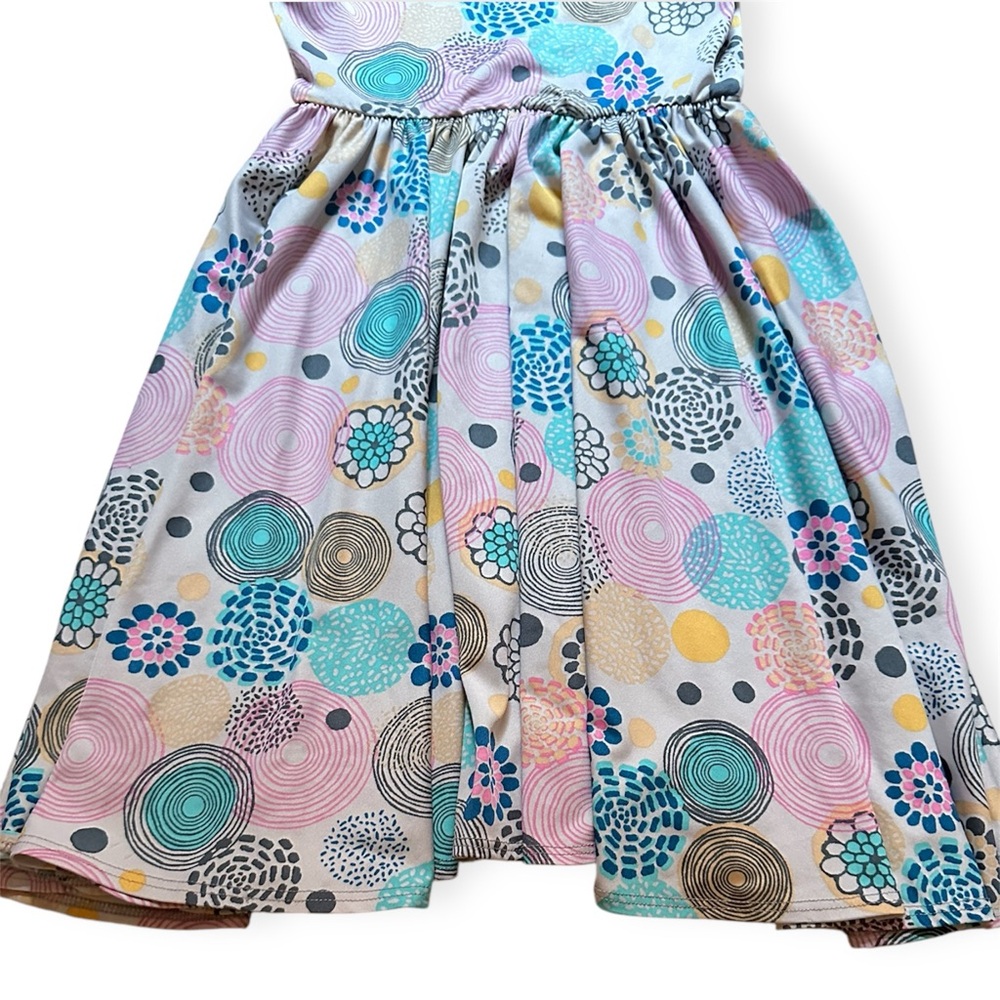 Dot Dot Smile Girls 5/6 Floral Patterned Dress Fluttery Sleeves Flowy Skirt - Picture 4 of 10